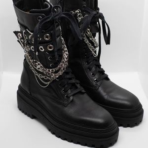 ZARA PLATFORM COMBAT BOOTS